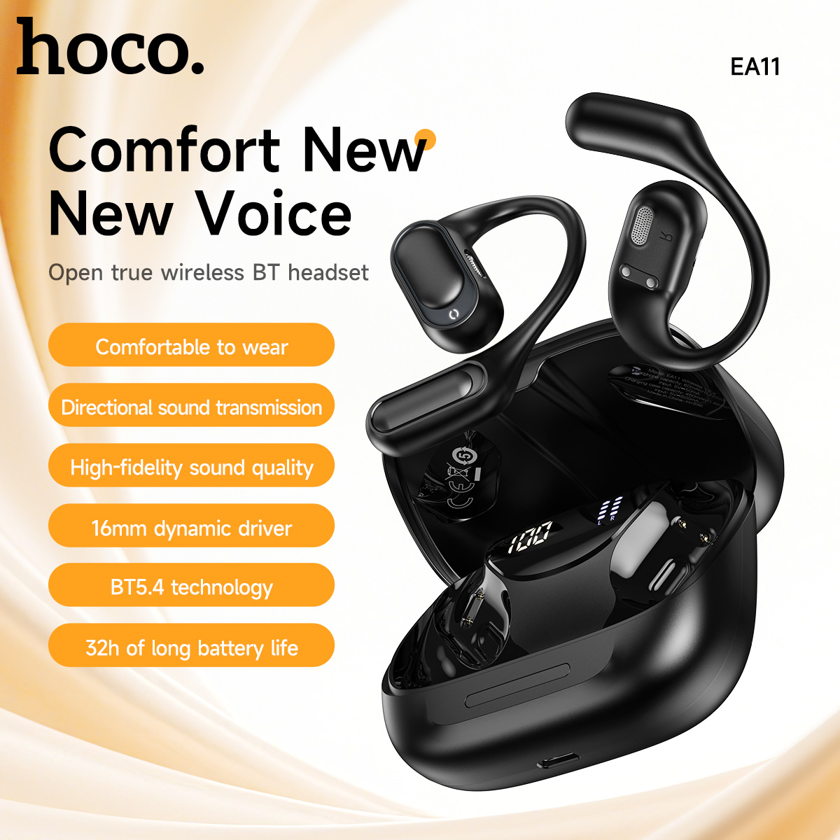 Audio Music Game - Auricolari HOCO Open-Ear Wireless Bluetooth 5.4