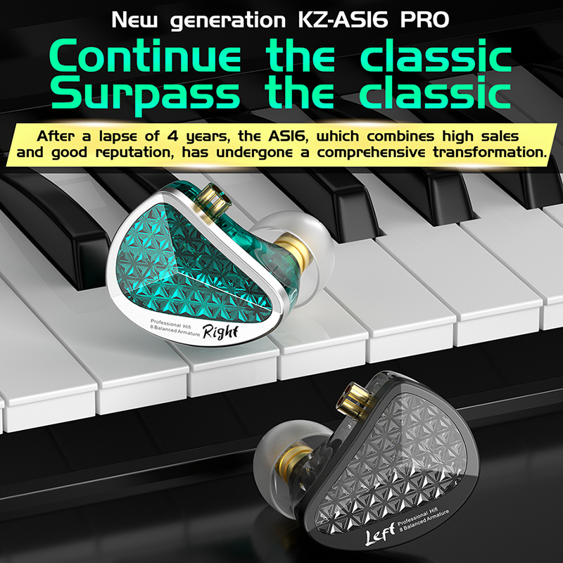 KZ AS16 PRO Cuffia cablata 8BA - Audio Music Game recensione e prezzo